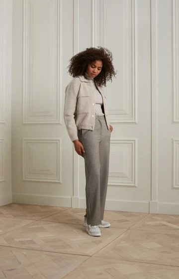 Yaya Grey Knitted Fur Jacket 5 Yaya Grey Knitted Fur Jacket