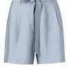 Yaya High Waist Belted Shorts - Misty Blue 1 Yaya High Waist Belted Shorts - Misty Blue