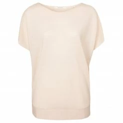 Yaya Rib Detail Stitch at Bottom Hem Sweater - Cream Tan Pink