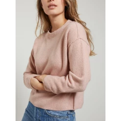Yaya Cropped Sweater in Pink