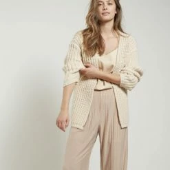 Yaya Spagetti Strap Top with Lace Detail - Warm Sand