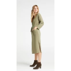Yaya Belted Dress with Pockets - Khaki