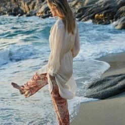 Yaya Long sleeve shirt dress with structure - Brazilian Sand