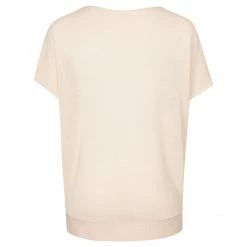 Yaya Rib Detail Stitch at Bottom Hem Sweater - Cream Tan Pink