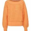 Yaya Orange Textured Sweater