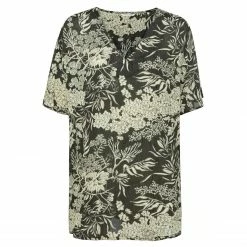 Yaya Black Beluga Printed Top