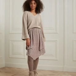 Yaya Gold V Neck Sweater