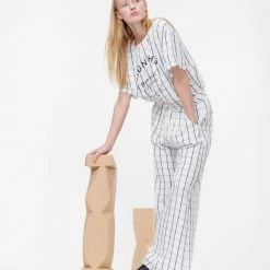 Munthe Editor - Ivory Checked Pants