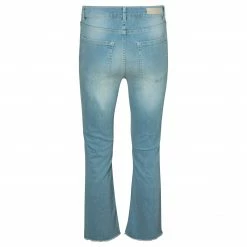 Yaya Denim Kick Flare 7/8 Length Jeans - Blue Denim