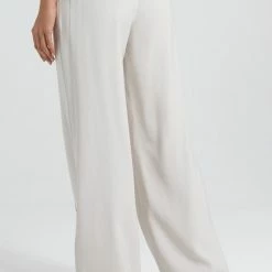 Yaya Relaxed Fit Wide Leg Trousers - Pebble