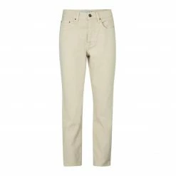 Yaya High Waist Straight Leg Denim Jeans - Sesame Sand
