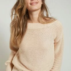 Yaya Long Sleeved Boatneck Sweater in Textured Yarn 9 Yaya Long Sleeved Boatneck Sweater in Textured Yarn