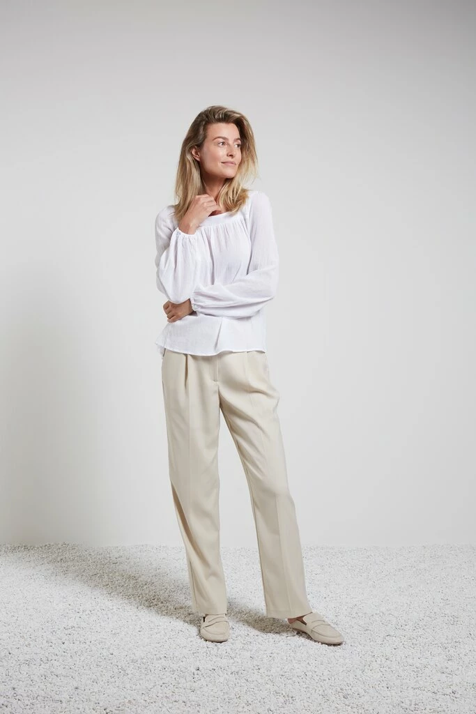 Yaya Cotton Top with Back Tie - Pure White 5 Yaya Cotton Top with Back Tie - Pure White