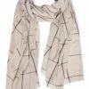 Yaya Checked Scarf in Recycled Fabric - Cement Dessin