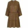 Munthe Caramel Viscose Deep Dress