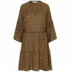 Munthe Caramel Viscose Deep Dress