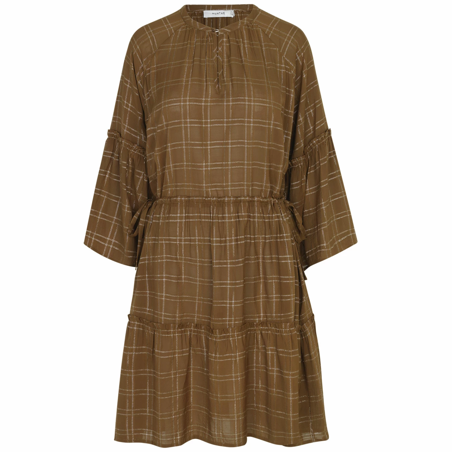 Munthe Caramel Viscose Deep Dress 3 Munthe Caramel Viscose Deep Dress