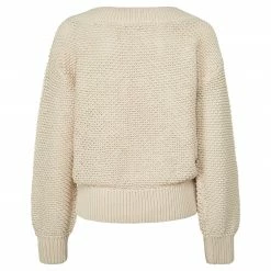 Yaya Long Sleeved Boatneck Sweater in Textured Yarn
