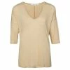 Yaya V-neck 3/4 Sleeve Top - Warm Sand 1 Yaya V-neck 3/4 Sleeve Top - Warm Sand