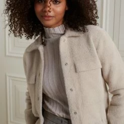 Yaya Grey Knitted Fur Jacket 9 Yaya Grey Knitted Fur Jacket