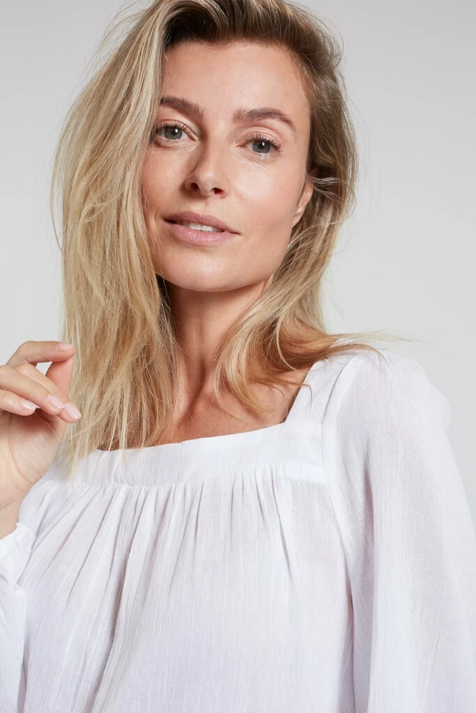 Yaya Cotton Top with Back Tie - Pure White 6 Yaya Cotton Top with Back Tie - Pure White