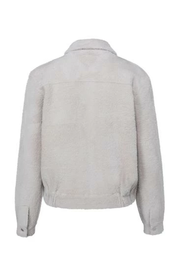 Yaya Grey Knitted Fur Jacket 4 Yaya Grey Knitted Fur Jacket