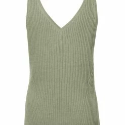 Yaya Rib Stitch Tank Top - Seagrass Green