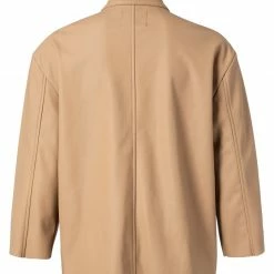 Yaya Dusty Toffee Faux Leather Shirt