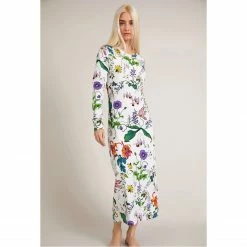 Munthe White Cork Long Sleeve Dress