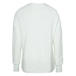 Yaya Knitted Stripe Sweater in White