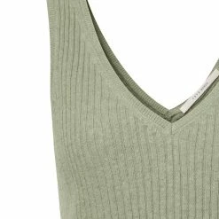 Yaya Rib Stitch Tank Top - Seagrass Green