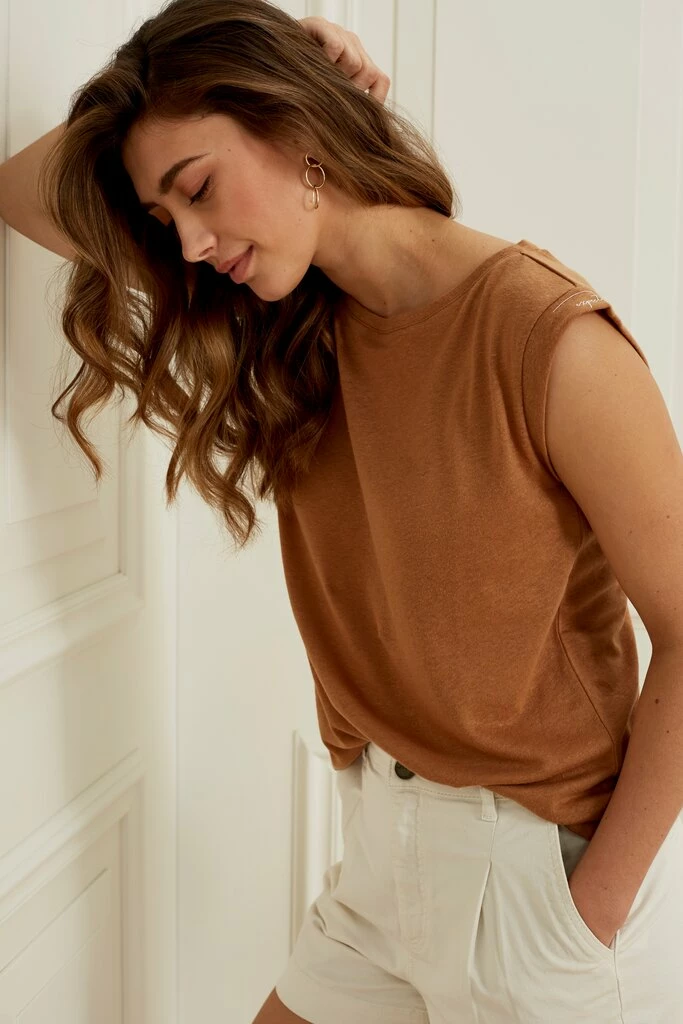 Yaya High Waist Short Cotton Stretch - Chalk 6 Yaya High Waist Short Cotton Stretch - Chalk