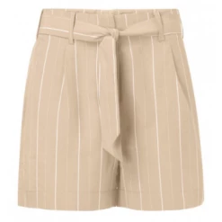 Yaya 123101 Sand Stripes & Tie Paper Bag Waist Shorts