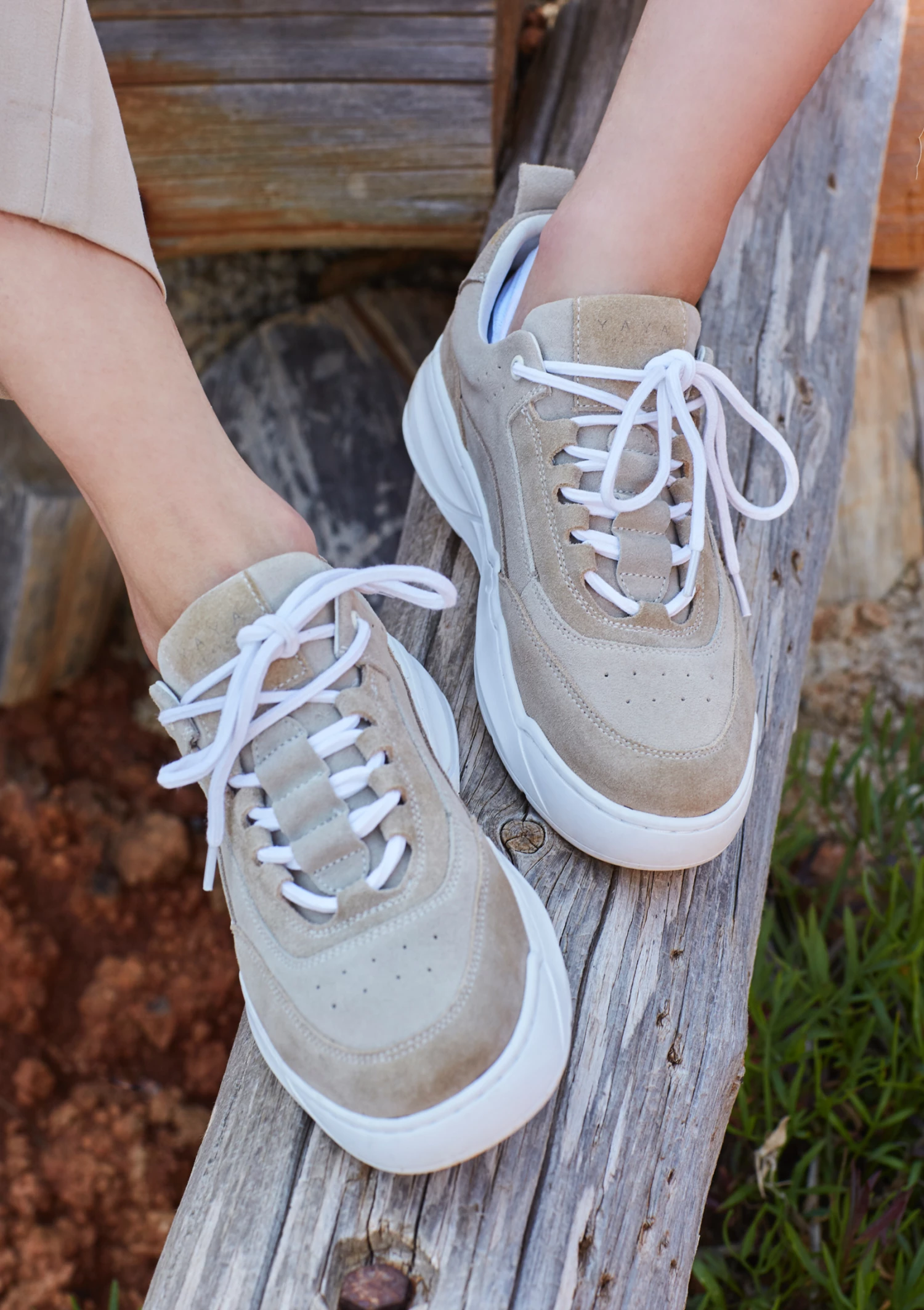 Yaya Suede Sneakers with Bulky Sole 5 Yaya Suede Sneakers with Bulky Sole