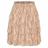 Yaya Printed Skirt with Smocked Waistband - Brazilian Sand & Cedar Wood Red