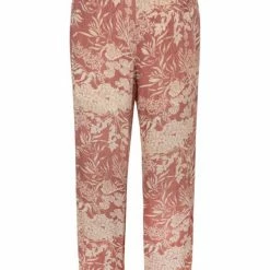 Yaya Red Wide Leg Printed Trousers