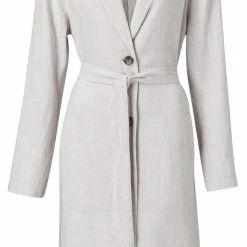 Yaya Linen Blend Lightweight Jacket - Pebble Melange