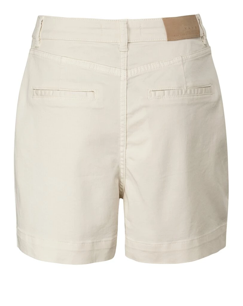 Yaya High Waist Short Cotton Stretch - Chalk 8 Yaya High Waist Short Cotton Stretch - Chalk