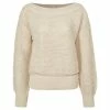 Yaya Long Sleeved Boatneck Sweater in Textured Yarn