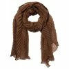 Yaya Pleated Scarf Bright Brown